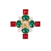 Baroque bead and crystal brooch