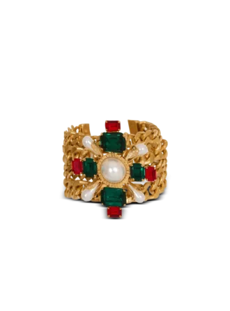 Baroque bracelet with chains and beads