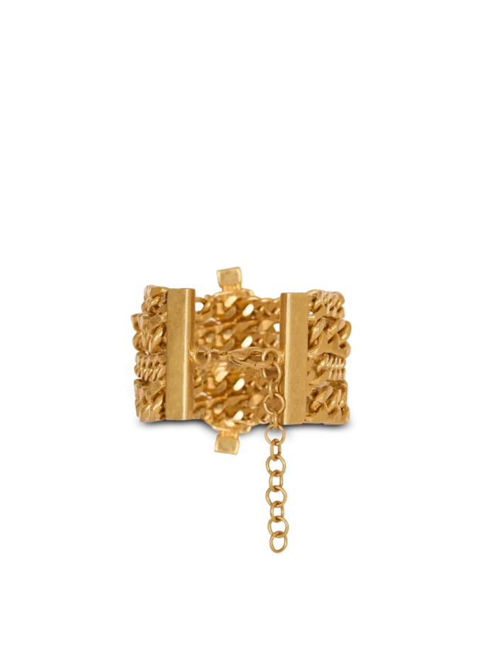Baroque bracelet with chains and beads