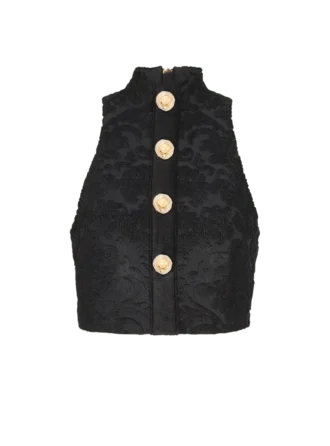 Baroque pattern buttoned top
