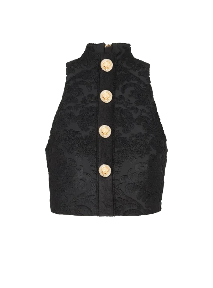 Baroque pattern buttoned top Baroque pattern buttoned top