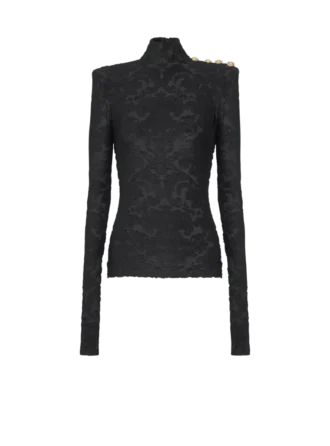 Baroque pattern long-sleeved top