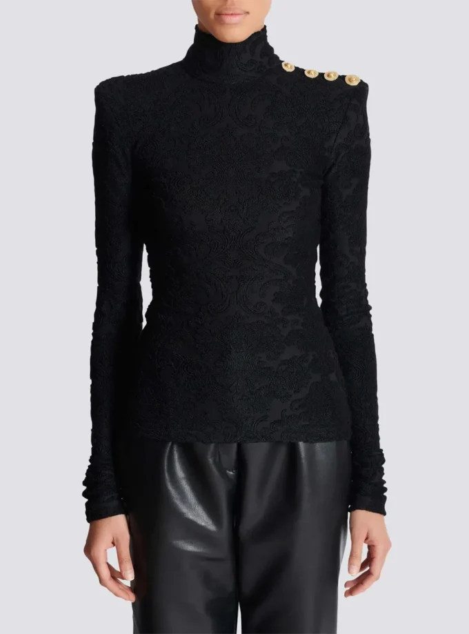 Baroque pattern long-sleeved top Baroque pattern long-sleeved top