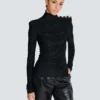 Baroque pattern long-sleeved top Baroque pattern long-sleeved top