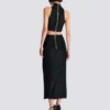 Baroque pattern midi skirt