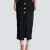 Baroque pattern midi skirt