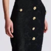 Baroque pattern midi skirt