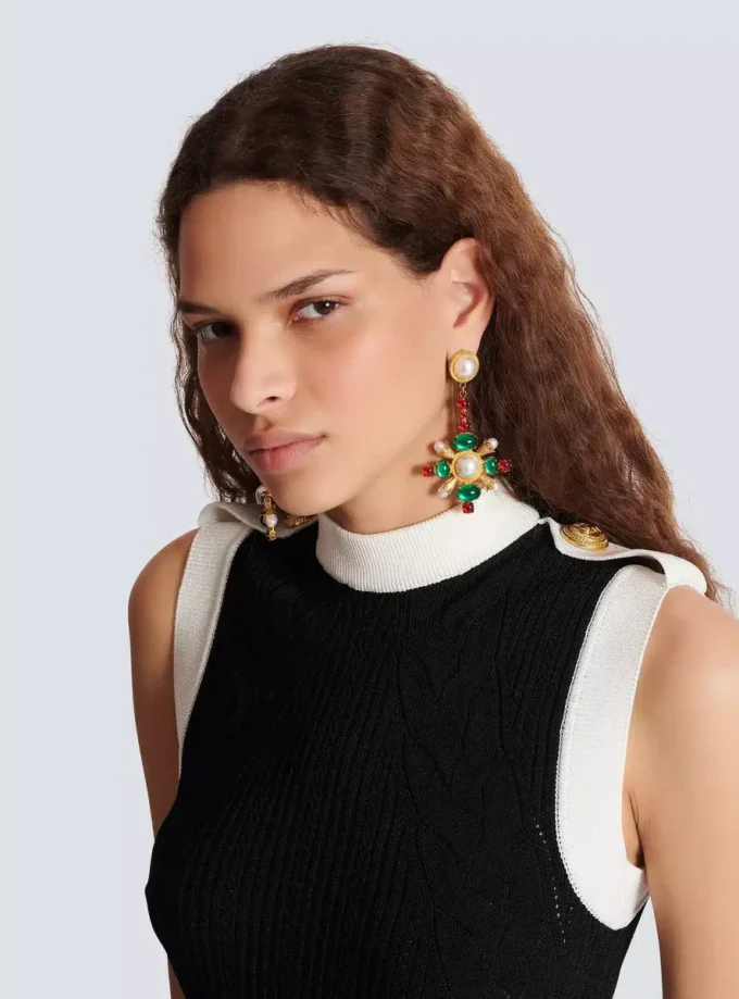 Baroque pendant earrings