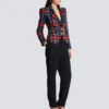 Belted plaid tweed jacket Belted plaid tweed jacket