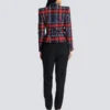 Belted plaid tweed jacket Belted plaid tweed jacket