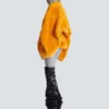 Belted shearling coat