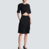 Bermuda shorts in grain de poudre wool