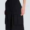 Bermuda shorts in grain de poudre wool