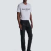 Biker jeans in black vintage denim