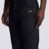 Biker jeans in black vintage denim