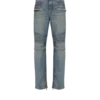 Biker jeans in vintage denim