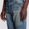 Biker jeans in vintage denim