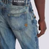 Biker jeans in vintage denim