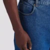 Blue denim wide-leg jeans