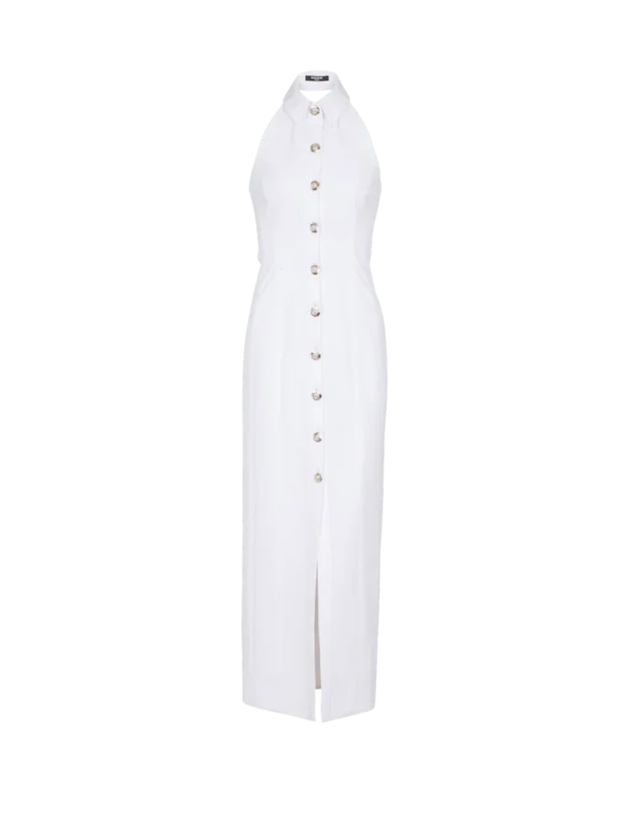 Bodycon backless poplin dress Bodycon backless poplin dress