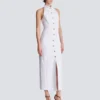 Bodycon backless poplin dress Bodycon backless poplin dress