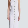 Bodycon backless poplin dress Bodycon backless poplin dress