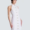 Bodycon backless poplin dress Bodycon backless poplin dress