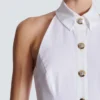 Bodycon backless poplin dress Bodycon backless poplin dress