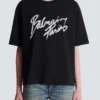 Boxy T-shirt with Balmain Paris Brush print