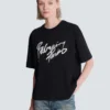Boxy T-shirt with Balmain Paris Brush print