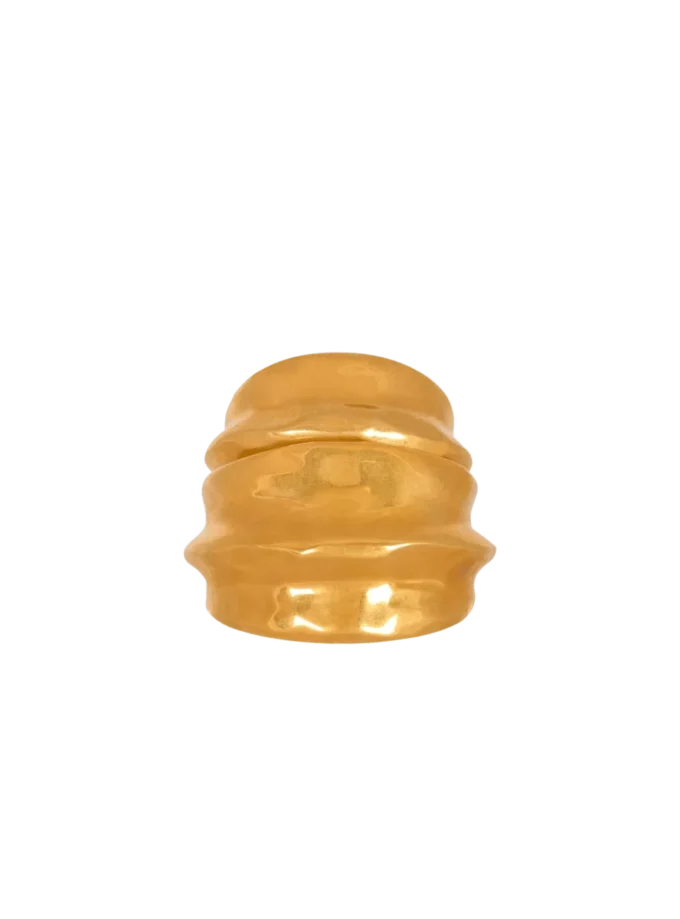 Brass bamboo cuff
