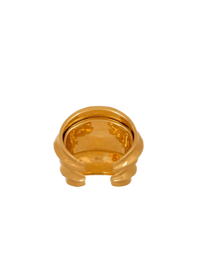 Brass bamboo cuff