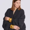 Brass bamboo cuff