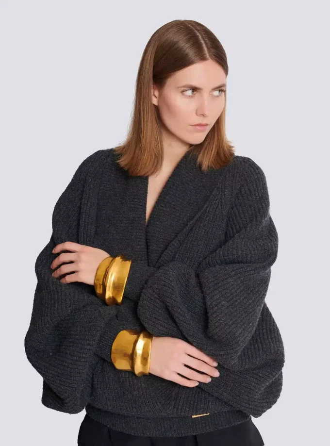 Brass bamboo cuff