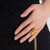 Brass bamboo ring