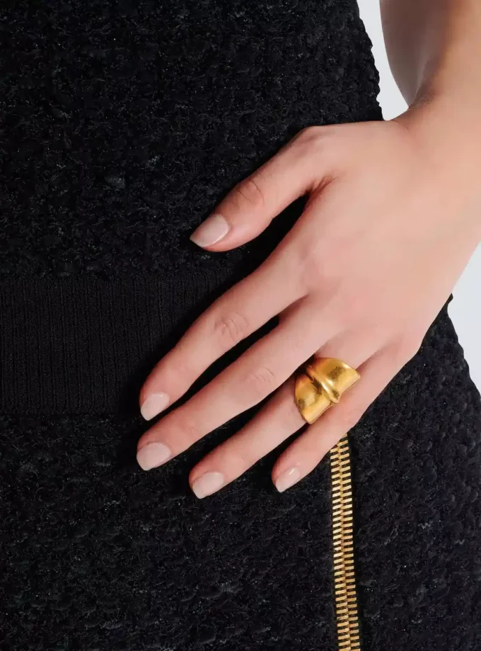 Brass bamboo ring