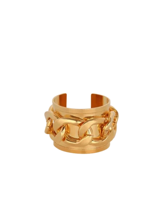 Brass chain cuff bracelet