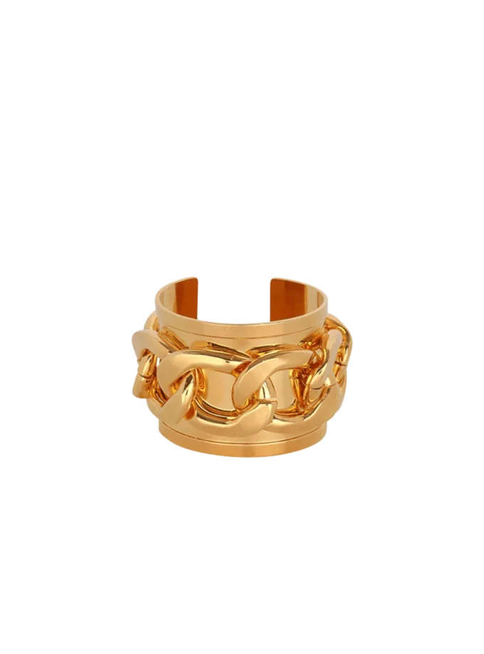 Brass chain cuff bracelet