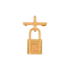 Brass Pulse padlock brooch