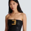 Bustier dress with belt detail