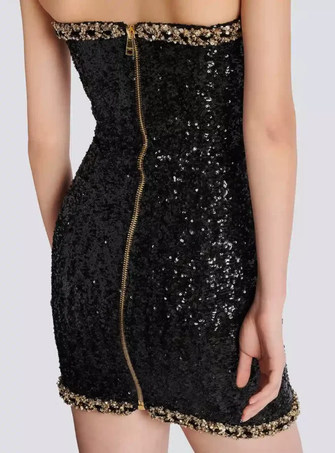 Bustier dress with sequin embroidery Bustier dress with sequin embroidery