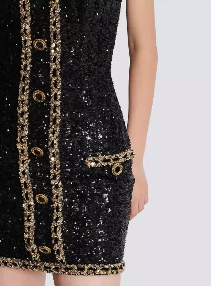 Bustier dress with sequin embroidery Bustier dress with sequin embroidery