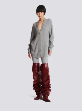 Buttoned cashmere cardigan