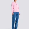 Buttoned eco-cashmere cardigan