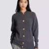 Buttoned eco-cashmere cardigan Buttoned eco-cashmere cardigan