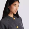 Buttoned eco-cashmere cardigan Buttoned eco-cashmere cardigan