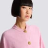 Buttoned eco-cashmere cardigan