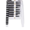 Buttoned marinière cardigan Buttoned marinière cardigan