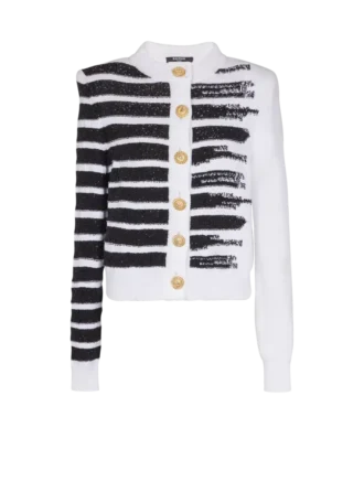 Buttoned marinière cardigan