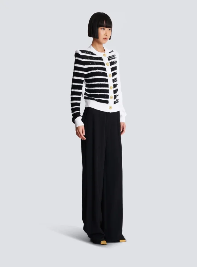 Buttoned marinière cardigan Buttoned marinière cardigan